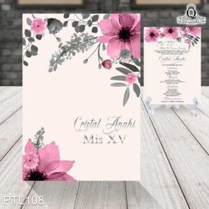 Invitaciones de Flores bouquet PTL108