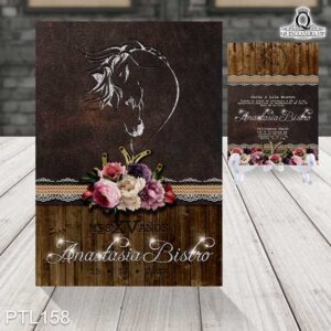 Invitaciones de 15 Años de Vaquero herraduras PTL158