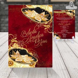 Invitaciones de 15 Años Charra Sombrero PTL165