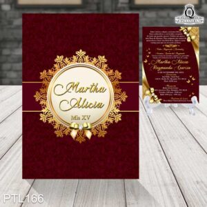 Invitaciones de 15 Años de Glamuroso mariposas PTL166