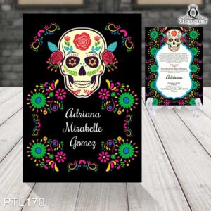 Invitaciones de 15 Años de Fiesta Mexicana calavera PTL170
