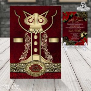 Invitaciones de 15 Años de Traje Charro Mexicano PTL177