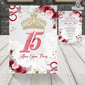 Invitaciones de 15 Años de Coronas Mariposas PTL180