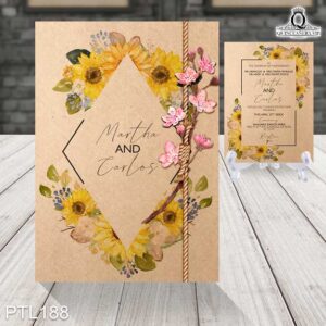 Invitaciones de 15 Años de Girasoles PTL188