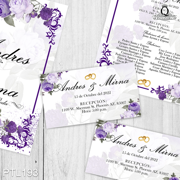 PTL193@ ¡Haz brillar tu quinceañera con nuestras invitaciones de 15
años Floral y Peonia en colores Gris y Morado! Con un diseño elegante y encantador, estas
invitaciones capturan la belleza de las peonias, asegurando que tu celebración sea inolvidable.
Solo de Quinceañera VIP en InvitacionesModernas.com