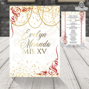 Invitaciones de 15 Años de Glamuroso joyas PTL204