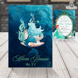 Invitaciones de 15 años de la Princesa Ariel - PTL211